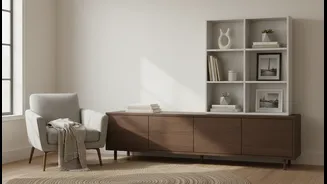 A Practical Home Uses Closed Storage For Visual Noise