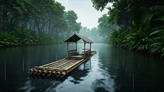 Monsoon Travel Feels Better From A Bamboo Raft