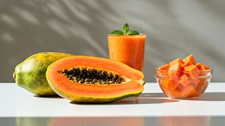 Quick tropical recipes with ripe papaya