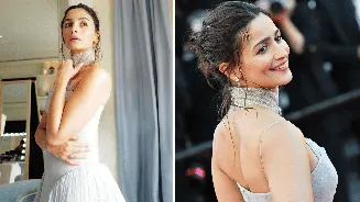 Alia Bhatt serves modern princess energy in icy-blue Danielle Frankel couture at Cannes 2026