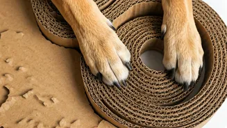 Bored Pets? Make Easy Texturized Cardboard Mats Right Now