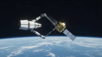 The MRV Uses Two Robotic Arms to Service Satellites in Orbit