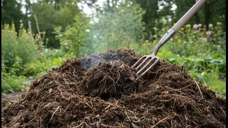 Turn Wet Compost Gently to Restore Oxygen