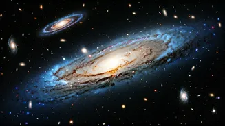 Cosmic Symphony: Galaxies Dancing in the Universe