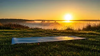 Young Professionals Unplug Before Work At Sunrise Yoga Jams