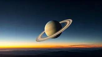 Saturn Glows With Yellowish Tint In Early Eastern Sky