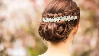 Give your hairstyle an elegant touch with floral braids