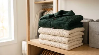 Folding Heavy Knitwear Without Stretching It: Exploring Stored Winter Clothing