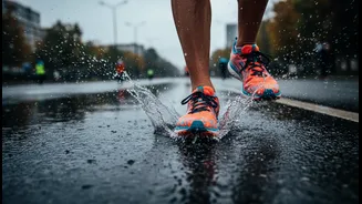 A Rainy Marathon Rewards Control More Than Early Speed