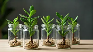 Grow Low Maintenance Jade Plant Clippings In Apothecary Jars