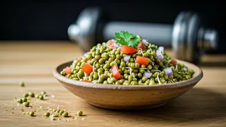 Replace Heavy Workout Bars With Healthy Sprouted Green Gram Chaat