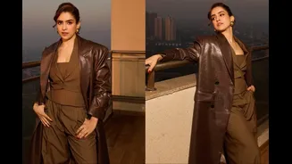 Sanya Malhotra’s Leather Trench Moment Redefines Quiet Power Dressing