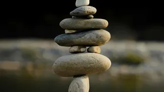 Stone balancing boosts focus and skill