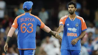 Washington Sundar records career-best T20I figures, reaches 50 wickets