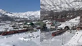 'Most Beautiful Visual': Vande Bharat Passes Through Snow-Covered Landscapes Of Himalayas In Kashmir; Stunning Videos Go Viral