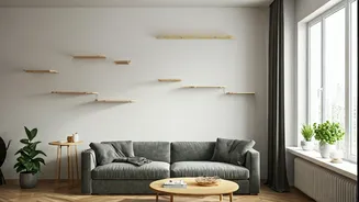 Turn Empty Living Room Walls Into Multi Level Feline Playgrounds