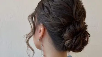 Attending a winter party? Go for a low knot hairstyle