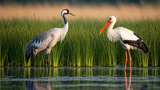 Cranes vs. Storks: Unraveling the Secrets of These Graceful Wetland Wonders