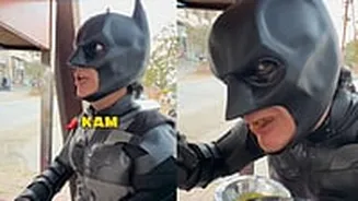 'Kya Superhero Banega Re Tu?' Youth Dressed As Batman Seen Savouring Street Side Gol-Gappe; Leaves Netizens In Splits