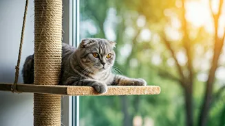 Install Heavy-Duty Sisal Window Perches To Please Your Flat Cat