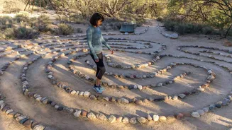 What is a walking meditation labyrinth?
