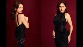 Mrunal Thakur Serves High-Octane Glamour In A Shimmering Gemy Maalouf Gown