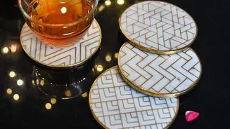 These stone coasters can magically transform your coffee table