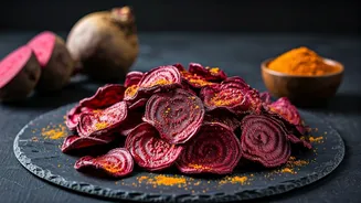 Snack Healthy Tonight With Spicy Baked Beetroot Chaat Masala Chips