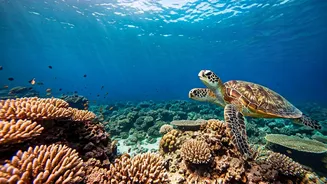 Young Couples Love Swimming With Turtles In Maldives Lagoons