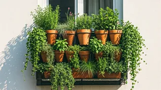 Maximize Your Small Apartment Balcony Using Vertical Terracotta Pots