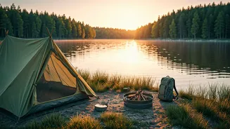 Practice Sustainable Zero Footprint Camping Over Bhandardara Quiet Lake Banks