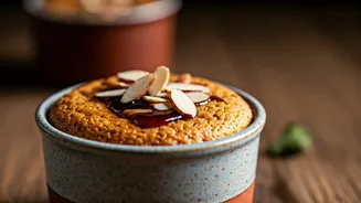 Give Traditional Sandesh Sweet Twist With Baked Jaggery Almond Pudding