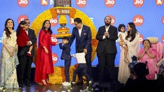 Drone shows to music: Grand Jio IPO celebration