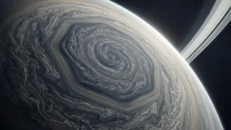 The Strange Geometry Of Saturn's South Polar Atmosphere Explained