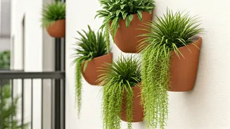 Sleek Terracotta Wall Pots Help Renters Maximize Balcony Space