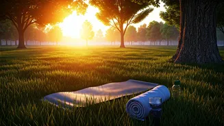 Sunrise Deep Stretch Postures Take Over Local Parks This Morning