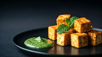 Paneer Tossed In Mint Chutney Is Perfect Fitness Food