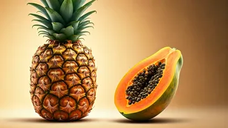 Pineapple vs. Papaya: Unpacking Their Vitamin C, Digestive Aid, and Fiber Content