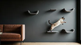 High-Rise Cat Owners Obsess Over Vertical Soft Climbing Shelves