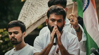 Abhijeet Dipke leads Jantar Mantar protest demanding Gyanesh Kumar resignation
