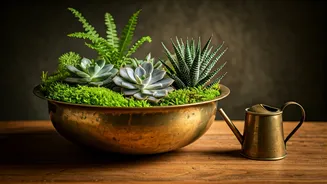 Turn Family Brass Heritage Items Into Gorgeous Tabletop Gardens
