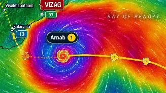 Cyclone Arnab: Heavy Rain, Gusty Winds Lash Andhra Coast; State On High Alert