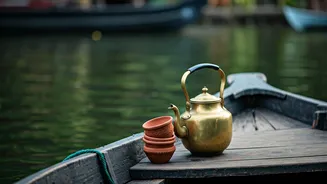 Chaya Chechi's Viral Floating Chai Stall: A Slice of Serene Kerala Life