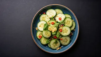 Chilli Garlic Cucumber Salad Is Perfect For Busy Evenings