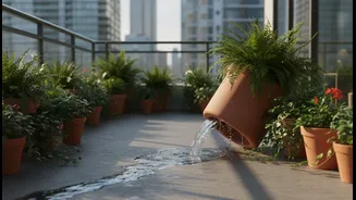 Wet Balconies Need A No-Stagnant-Water Rule For Healthier Plants