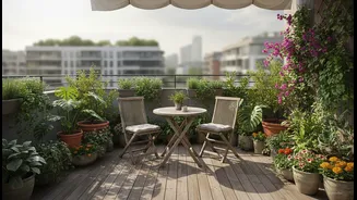 A Balcony Garden Should Leave Space To Sit And Move