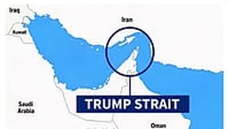 US President Donald Trump Shares Map Calling Strait Of Hormuz 'Trump Strait' Amid Iran Tensions