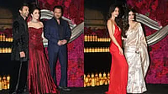 Disha Patani Slays In Red Satin Slip Dress At Nupur Sanon-Stebin Ben's Mumbai Wedding Reception; Mouni Roy Goes Desi In A Saree