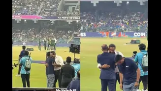 Rohit Sharma Greets Wasim Akram With A Hug Ahead Of India-Pakistan Clash | Watch