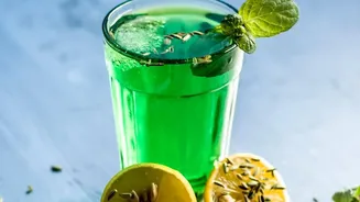 Mint jeera drink aids digestion